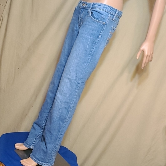seven7 flare shredded blue jeans - Picture 4 of 14
